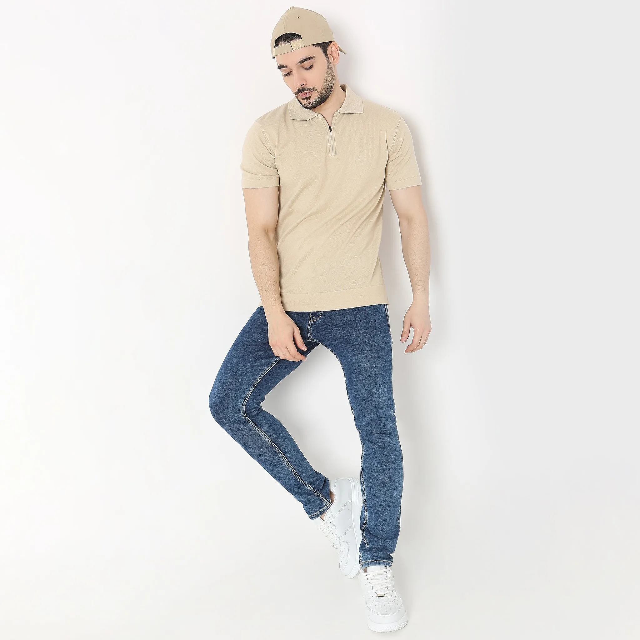 Ultra Club Polo™ - Fine Hand Knitted European Style Exquisite Detailing - Zip Polo Neck - Regular Fit