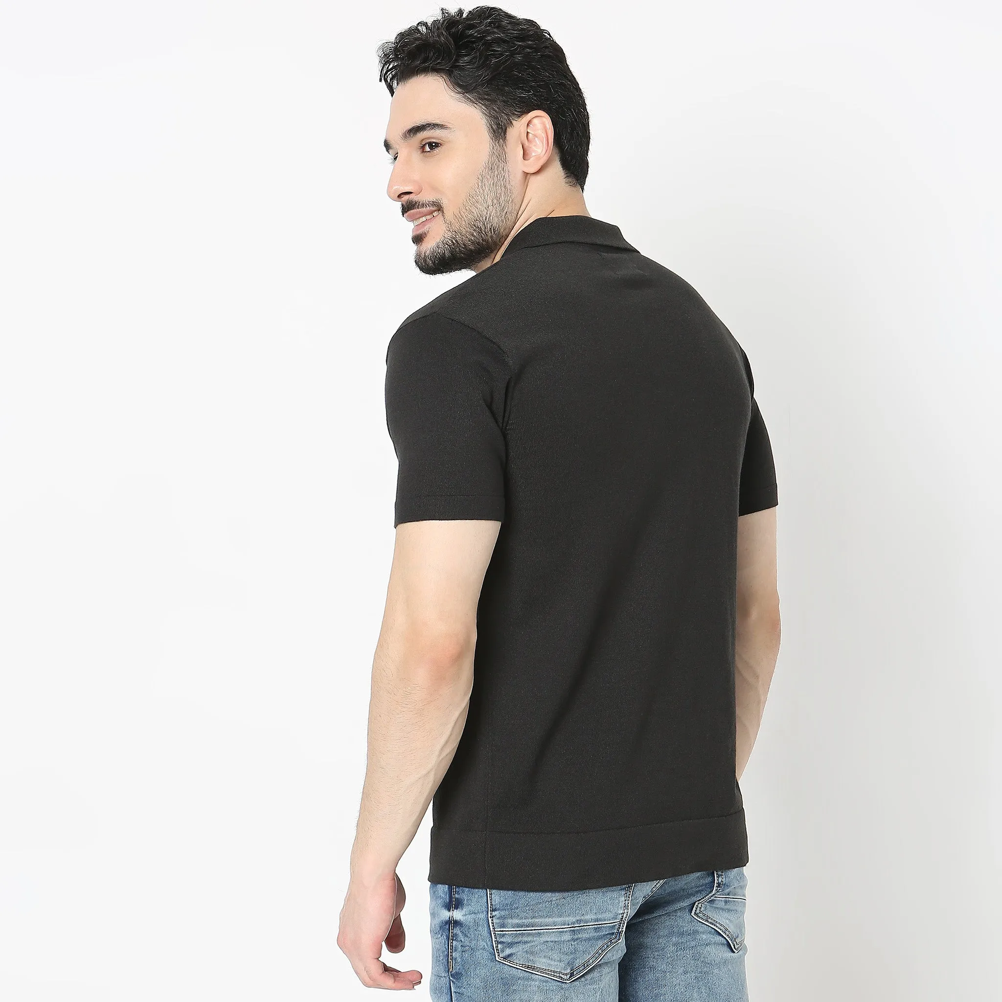 Ultra Club Polo™ - Fine Hand Knitted European Style Exquisite Detailing - Zip Polo Neck - Regular Fit