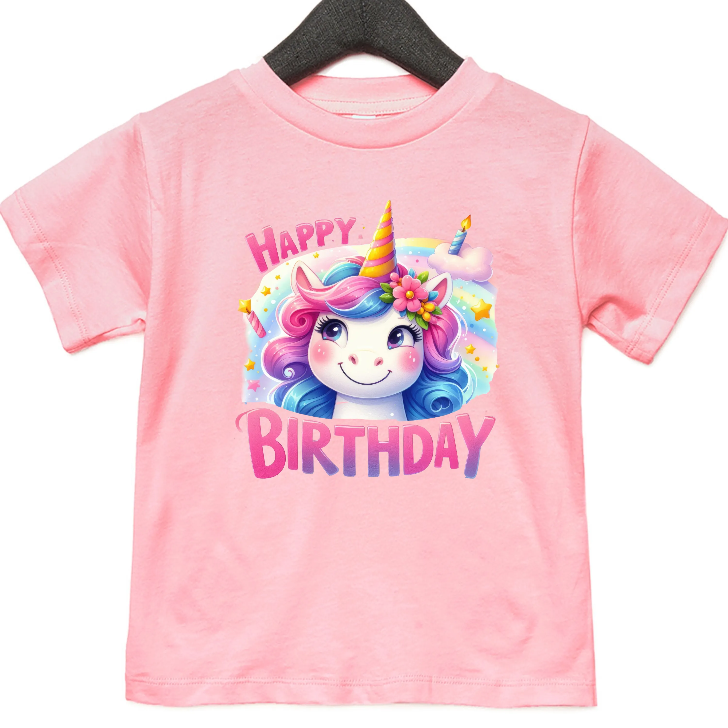 Unicorn Birthday Shirts for Toddler Girls Birthday Party - Choose from 1 to 5yrs
