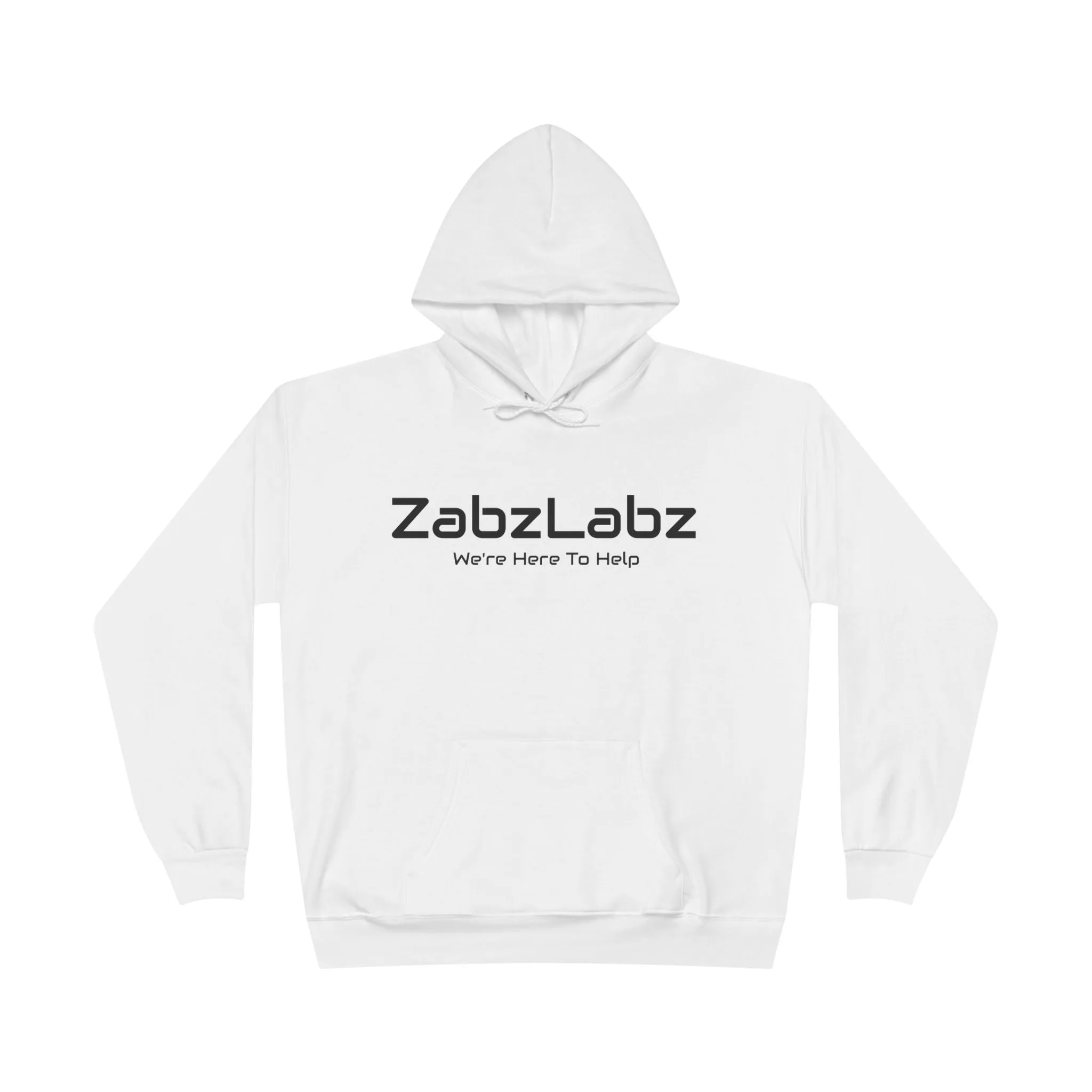 Unisex EcoSmart® Pullover Hoodie Sweatshirt: "We're Here To Help" by ZabzLabz