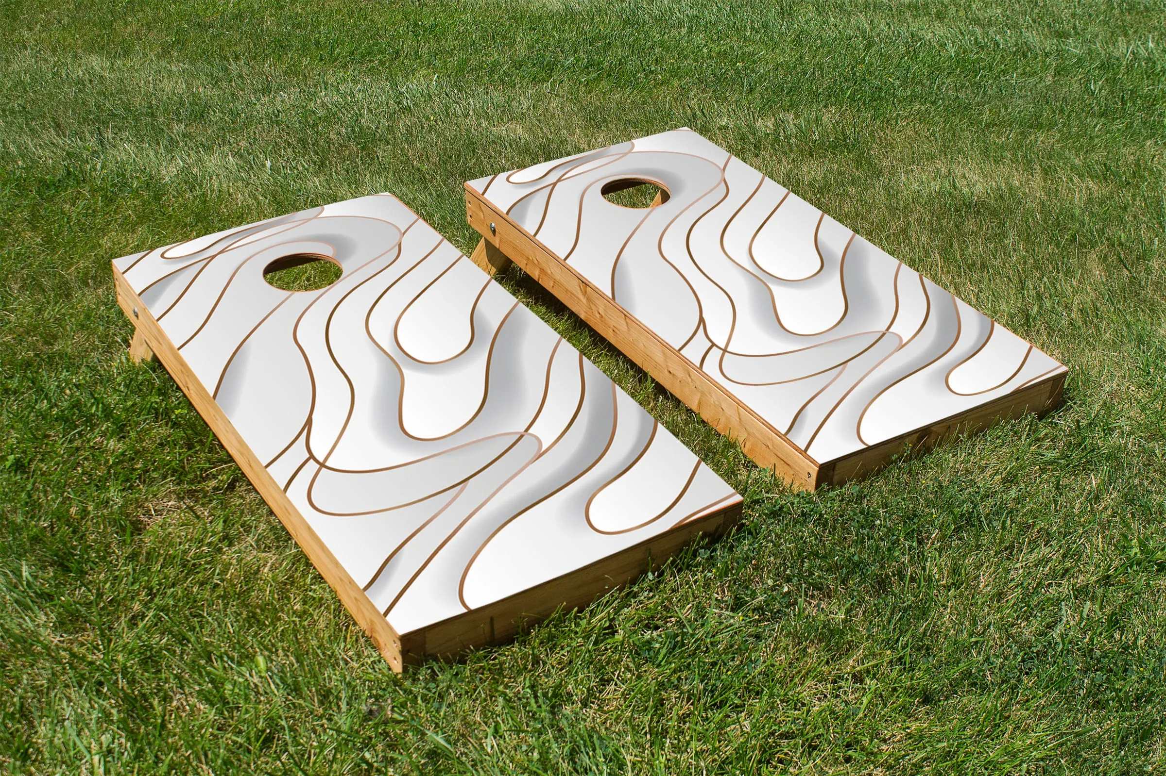 White and Gold Waves