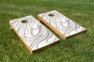 White and Gold Waves