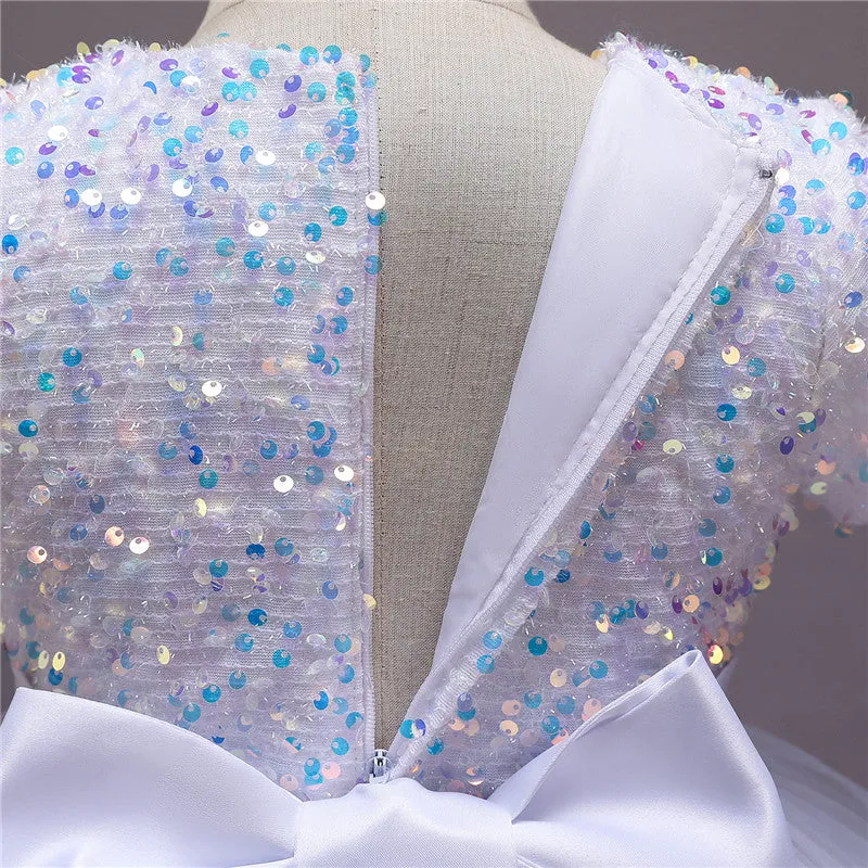 White Sparkle Party Dress