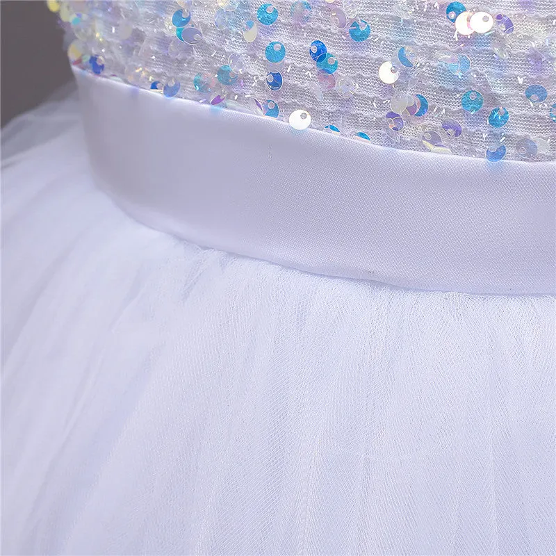 White Sparkle Party Dress