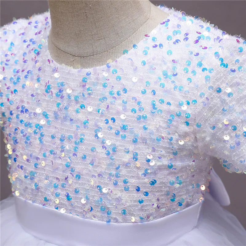 White Sparkle Party Dress