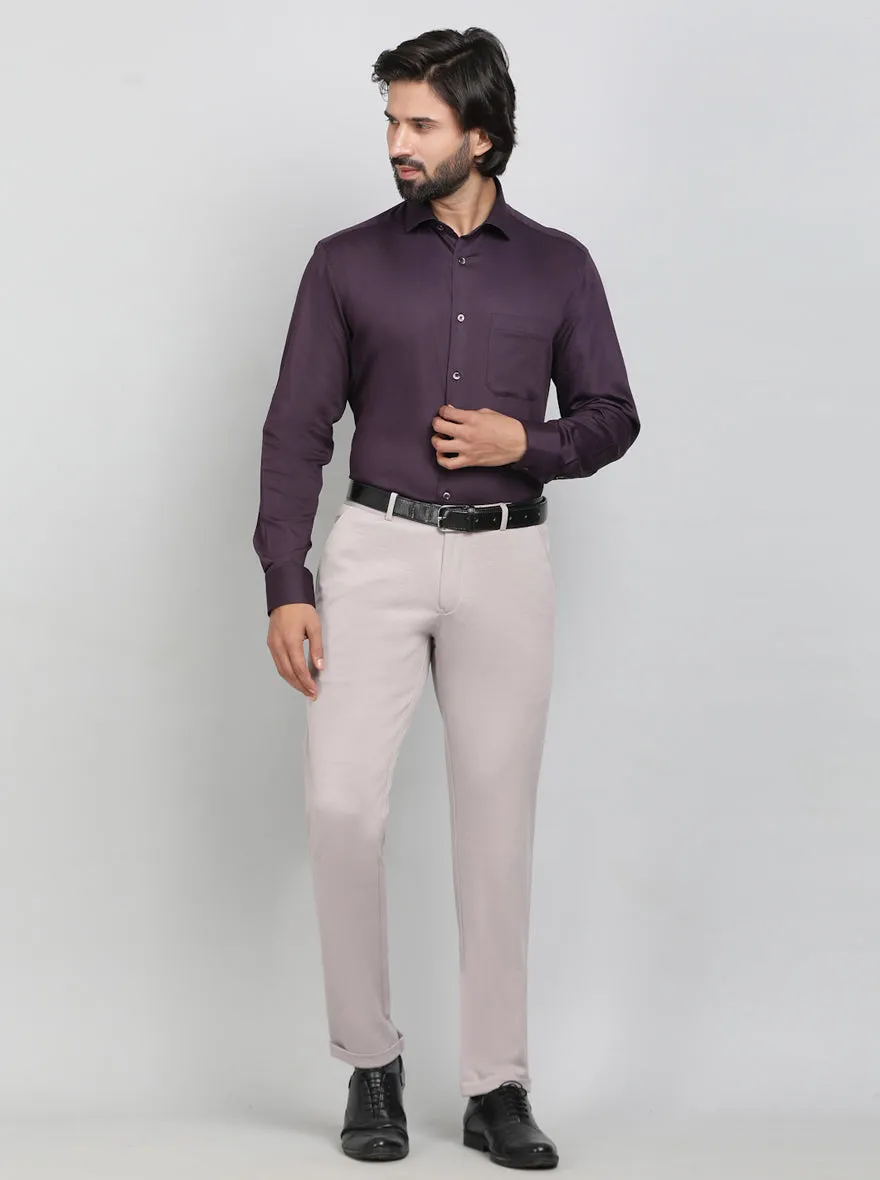 Wine Solid Slim Fit Party Wear Shirt | Greenfibre