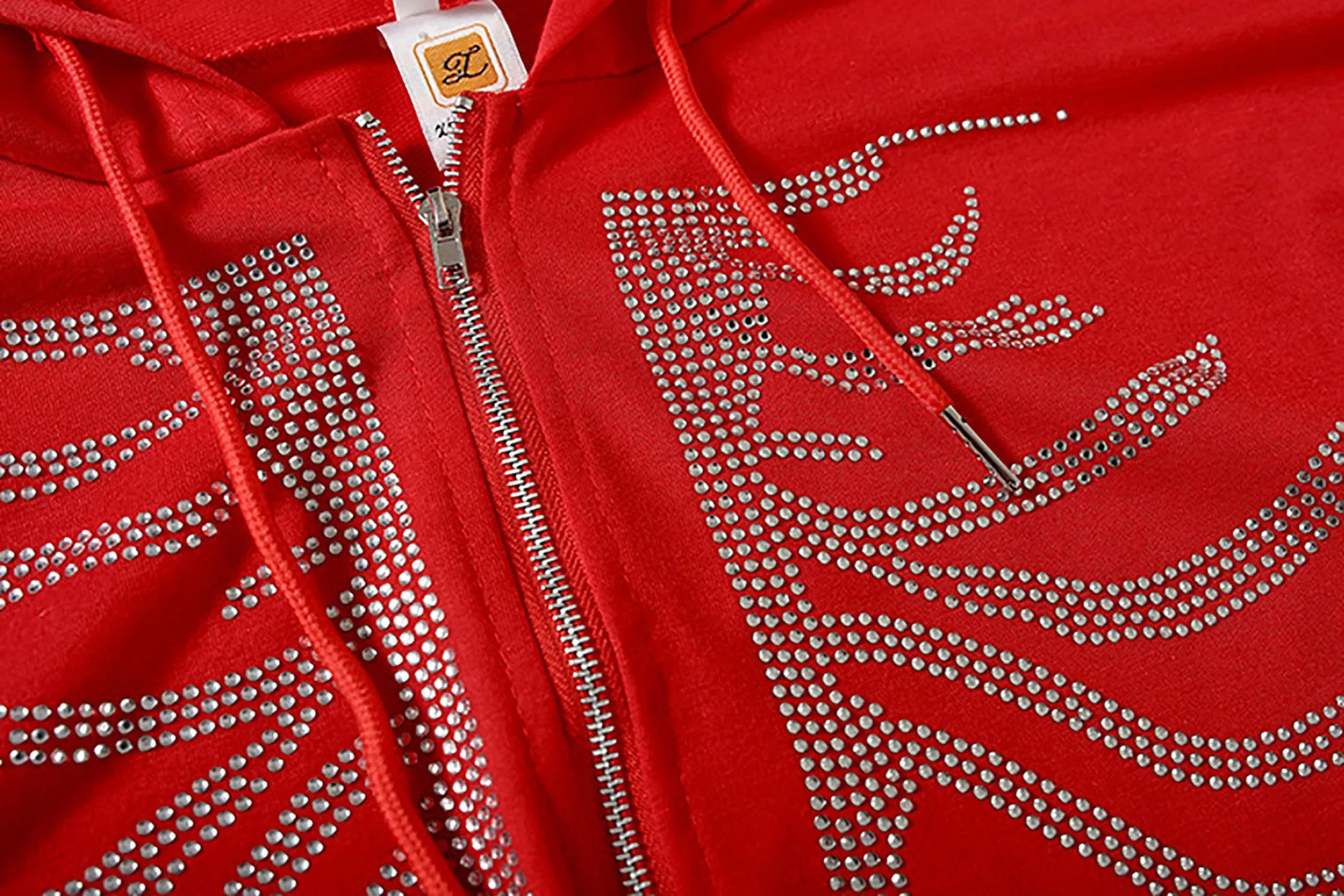 Y2K Skeleton Rhinestone Hoodie