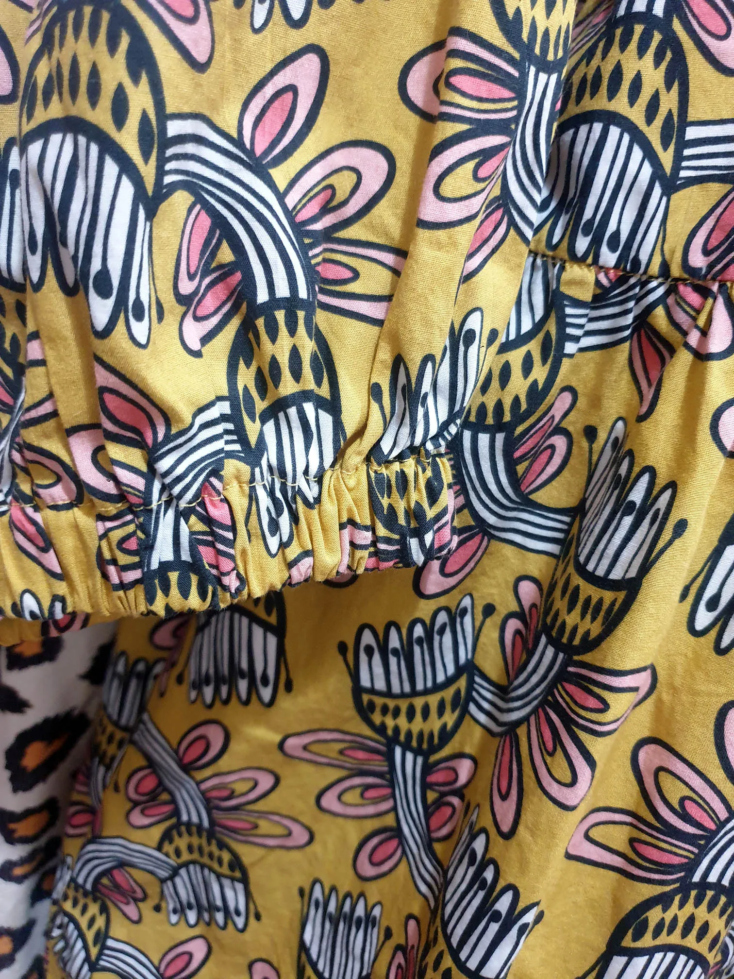 Yevu mustard print dress size M