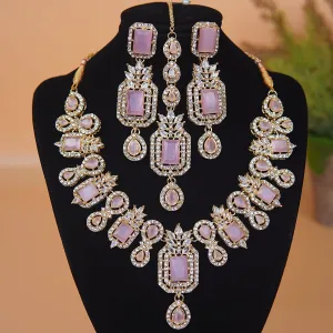 Zirconia Stunning Gemstone Necklace Set