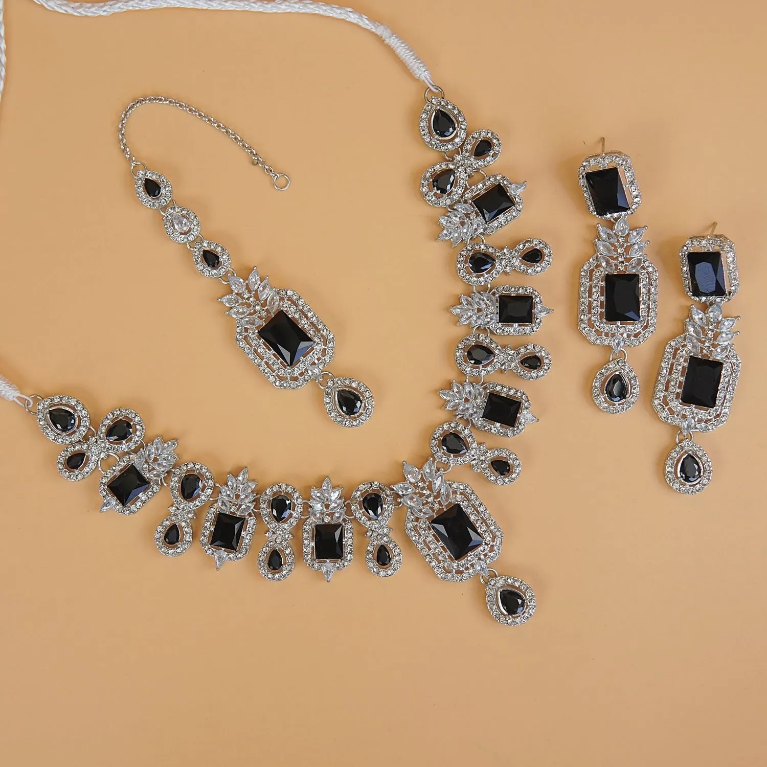 Zirconia Stunning Gemstone Necklace Set